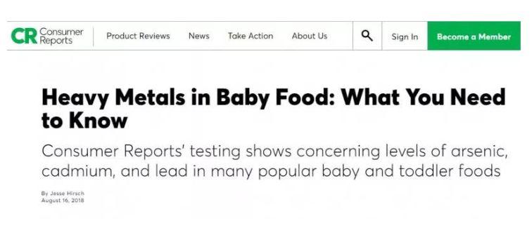 前段时间,一则关于国外婴儿辅食含有重金属的